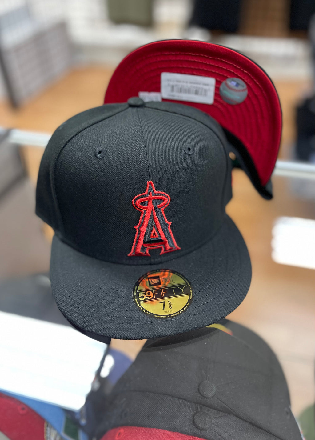 Angels fitted black/red