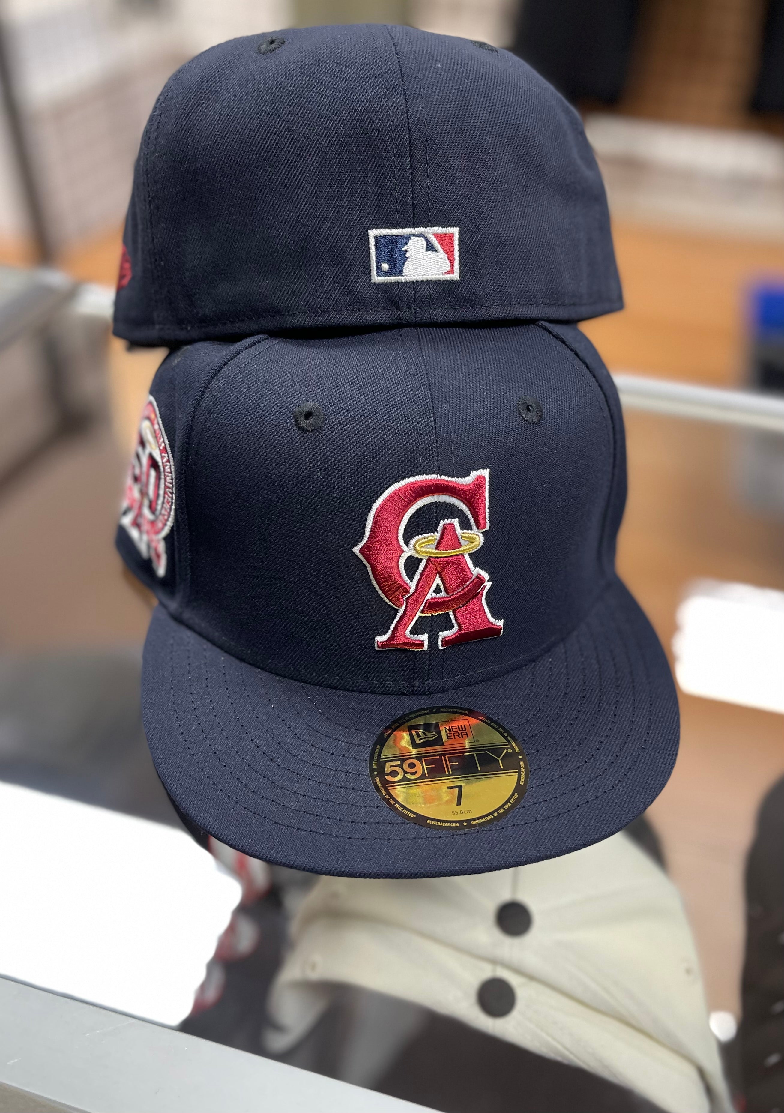 CA Angels w side patch fitted hat