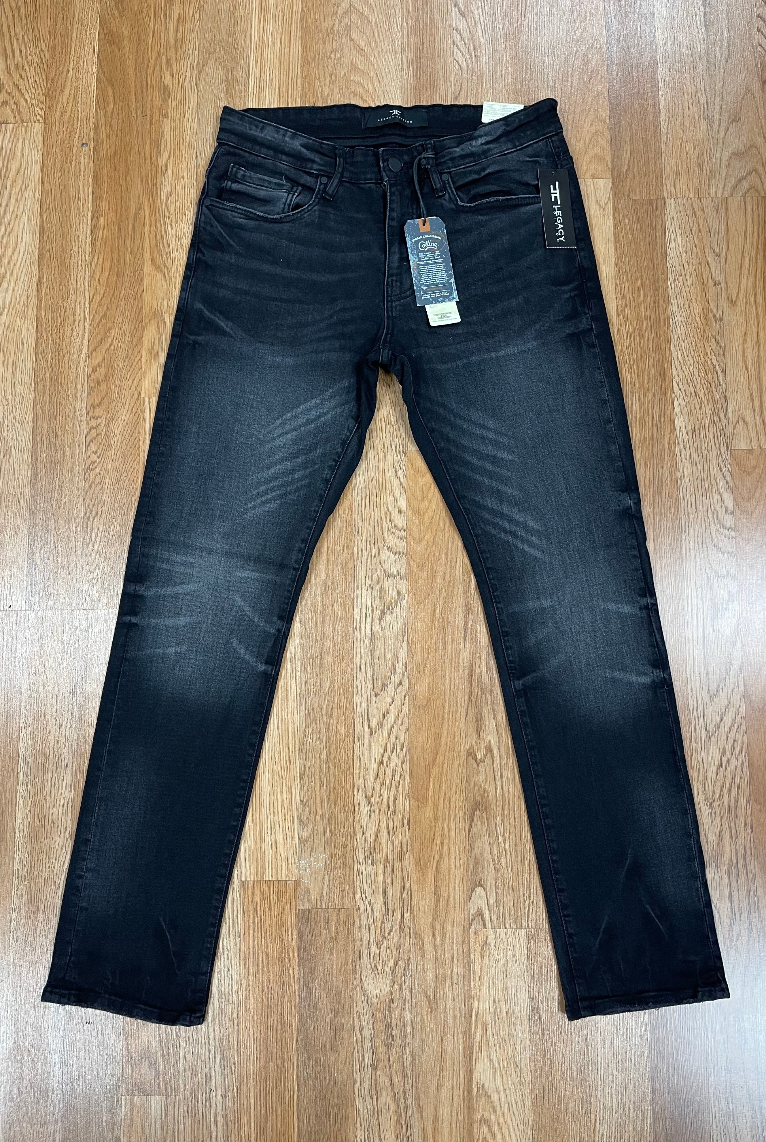 Jordan craig vintage black straight fit jeans
