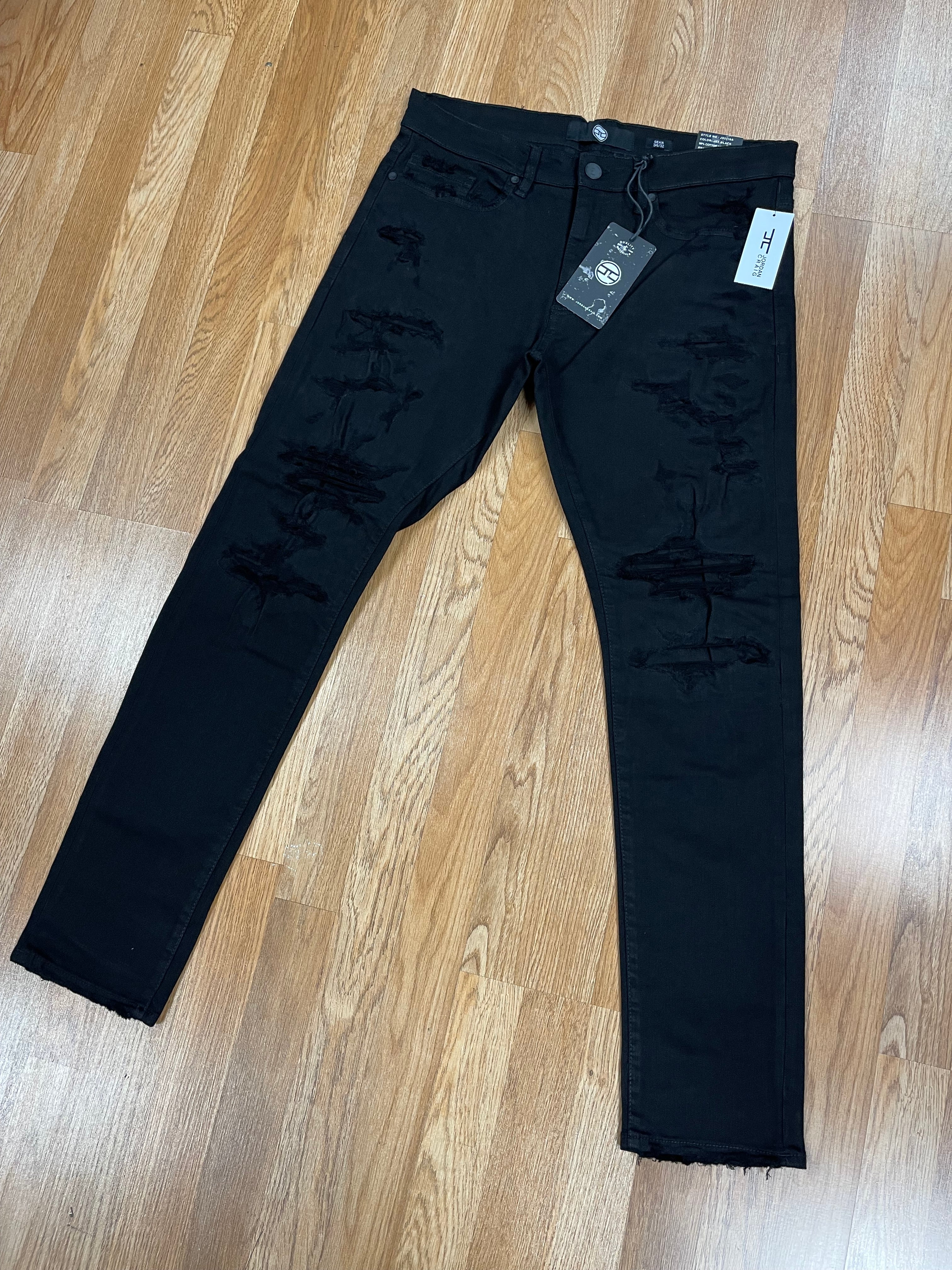Jordan craig jet black w shred slim