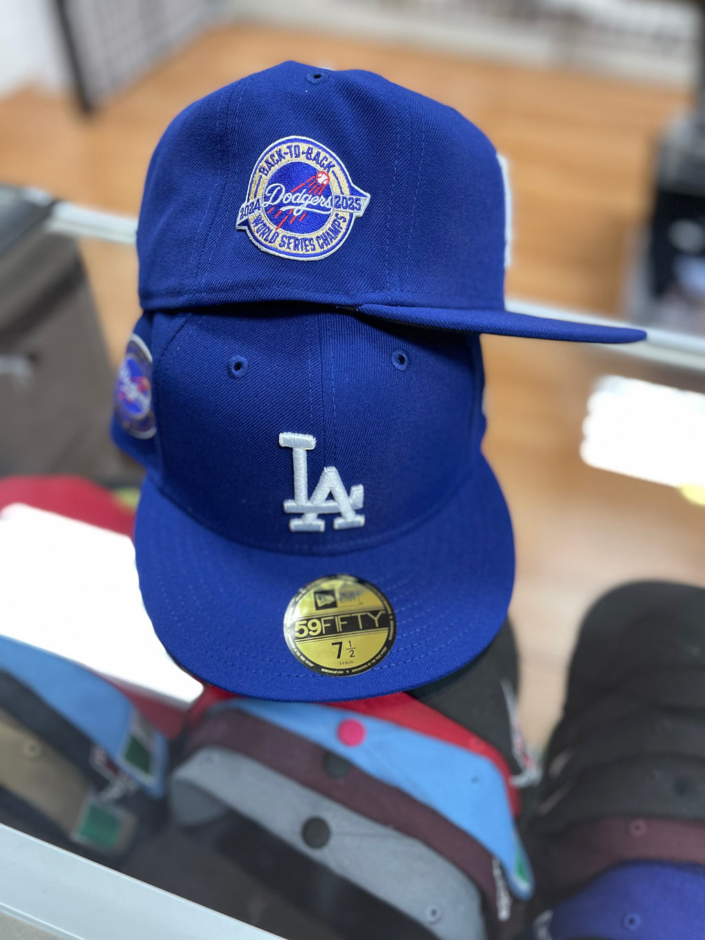LA dodgers back 2 back ws champs hat