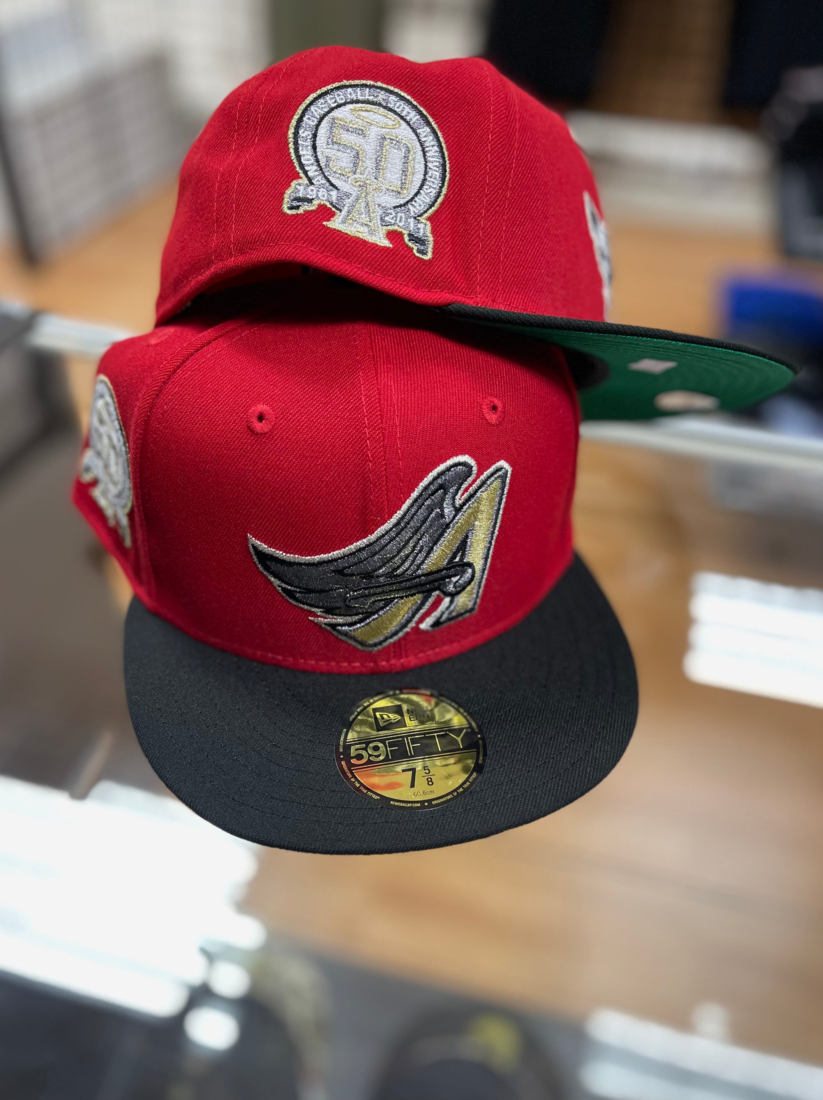 Angels fitted hat w side patch