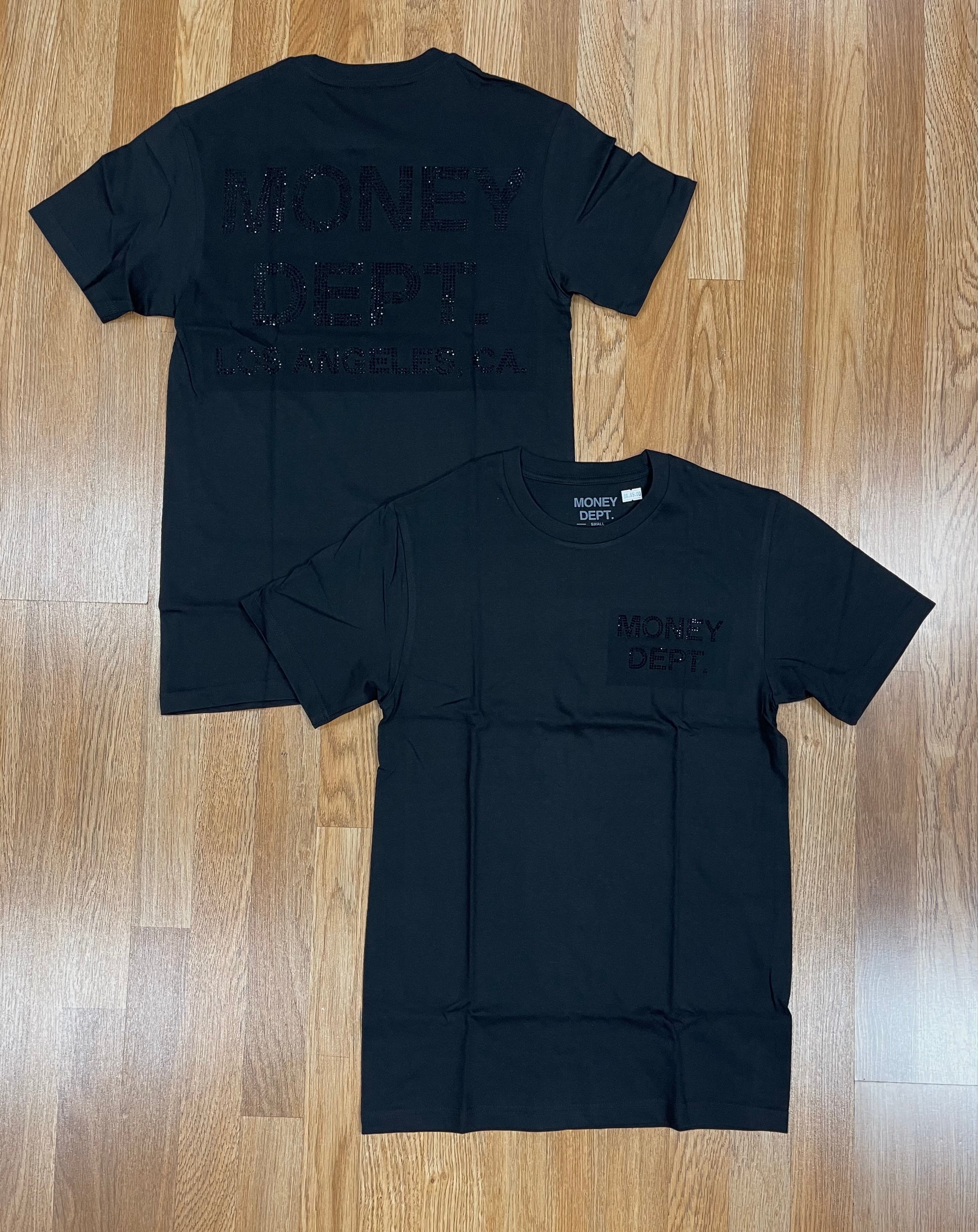 Money dept black rhinestones