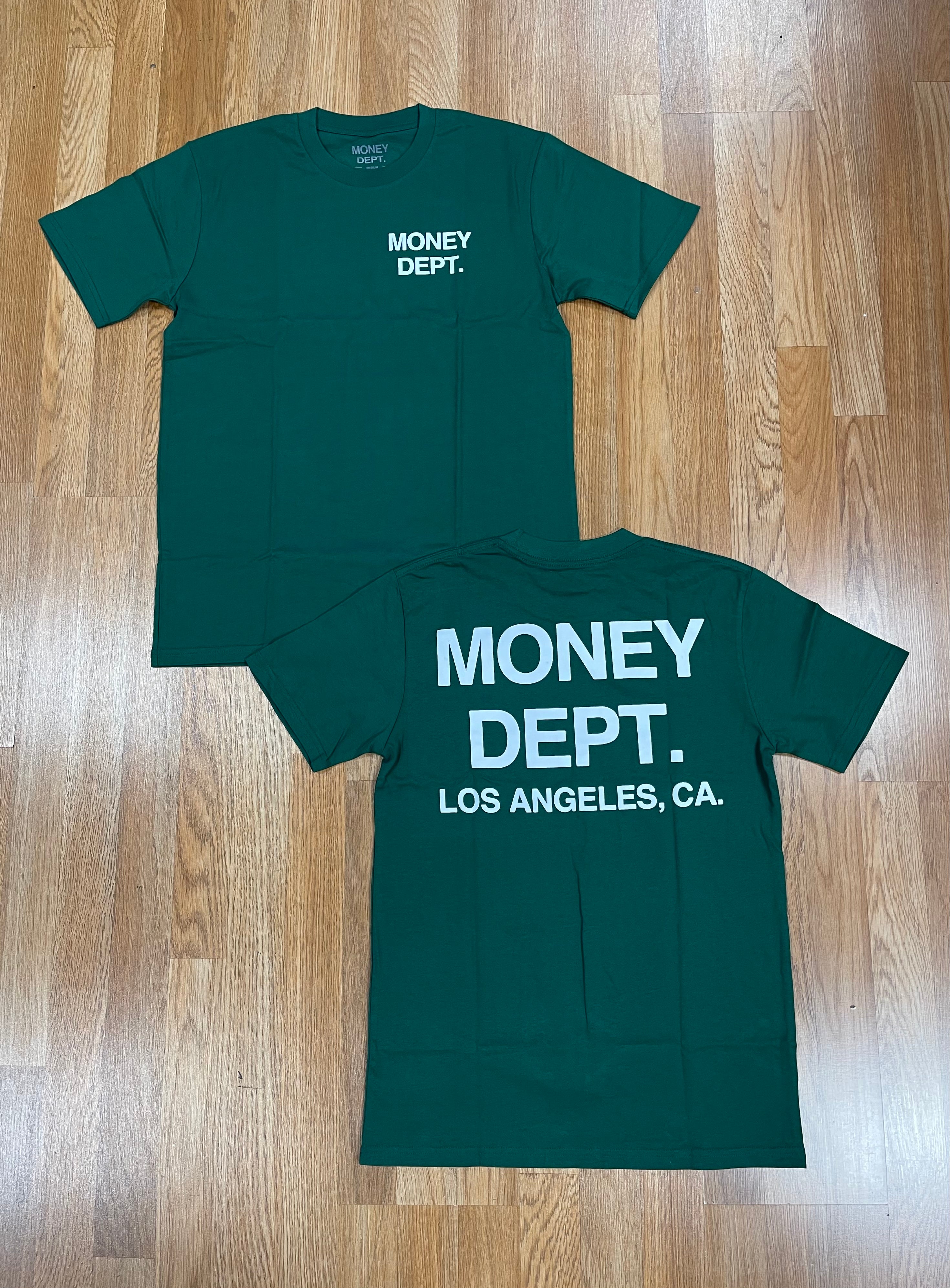 Money dept forest green tee