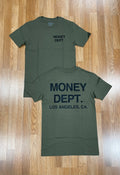 Money dept olive green/black tee