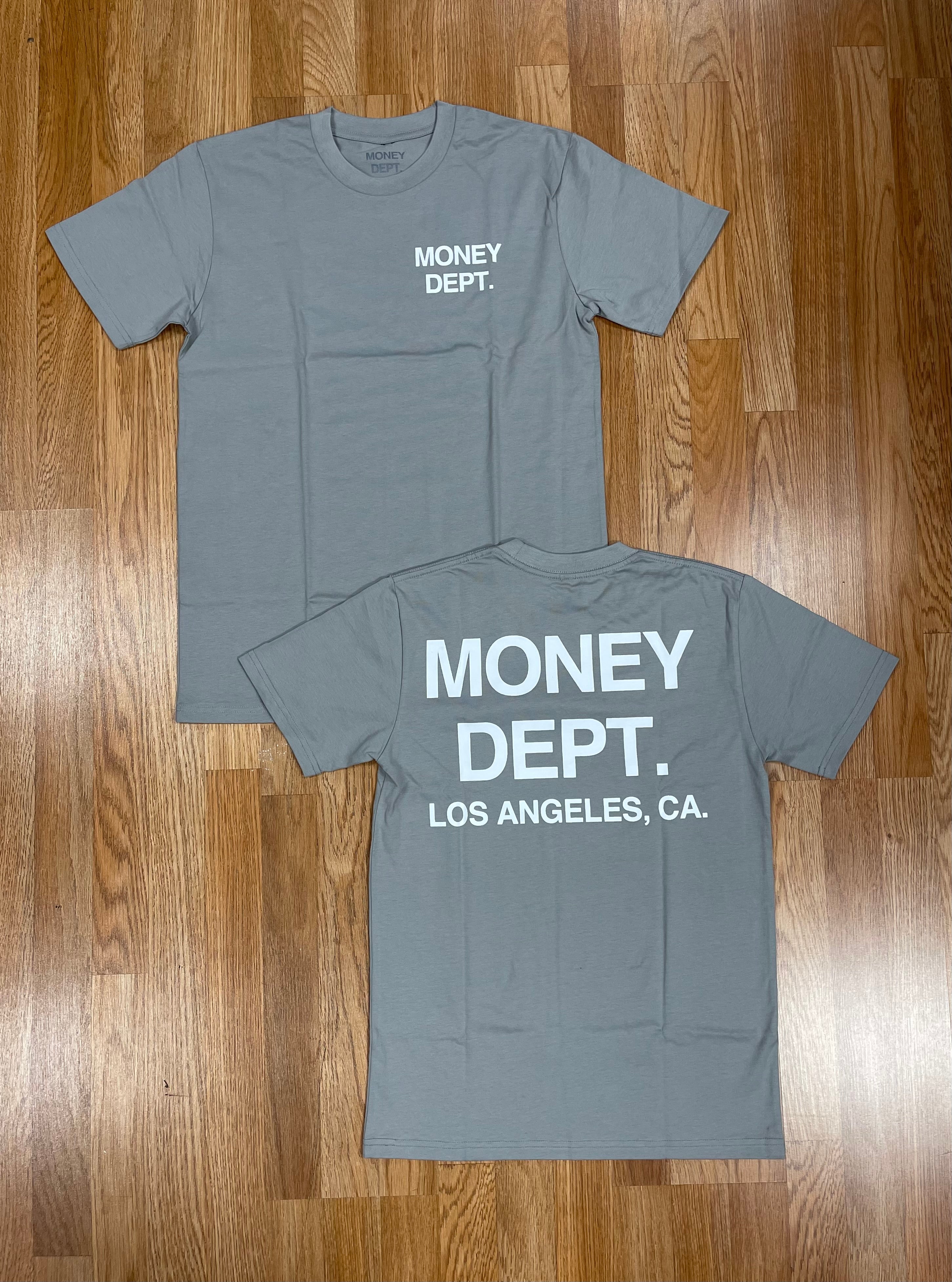 Money dept gray/white tee