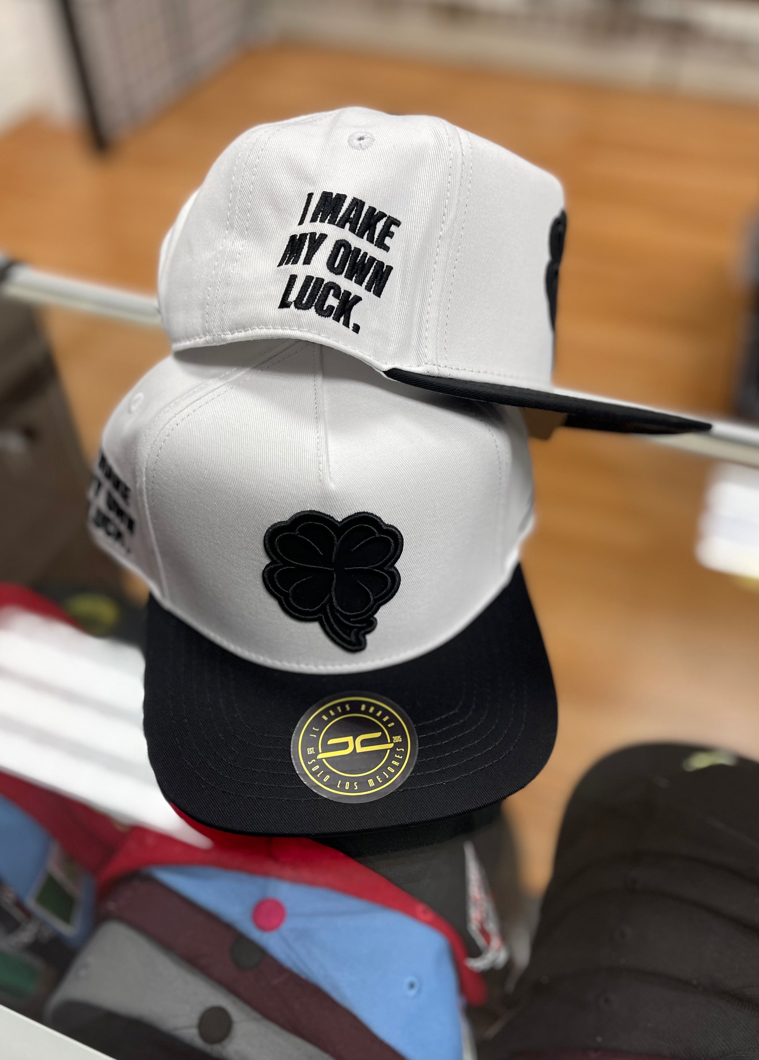 Clover JC Hats white/black