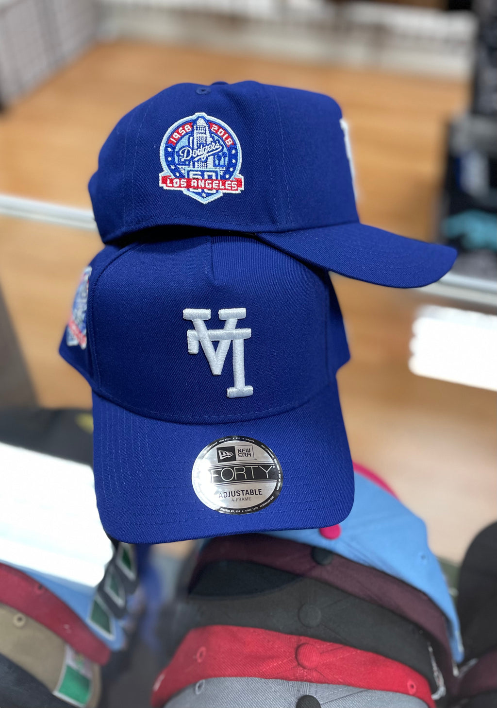 Upside down LA SnapBack blue