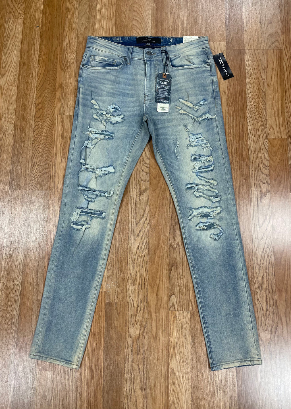 Jordan craig sean slim fit jeans antique wash w shreds