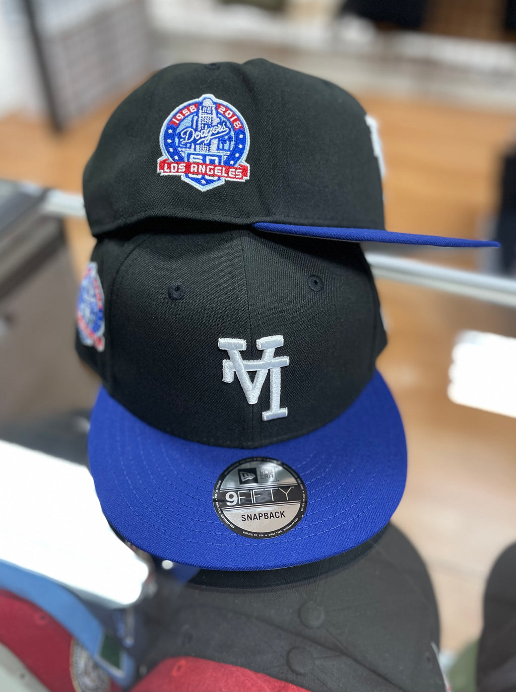 Upside down LA dodgers snapback