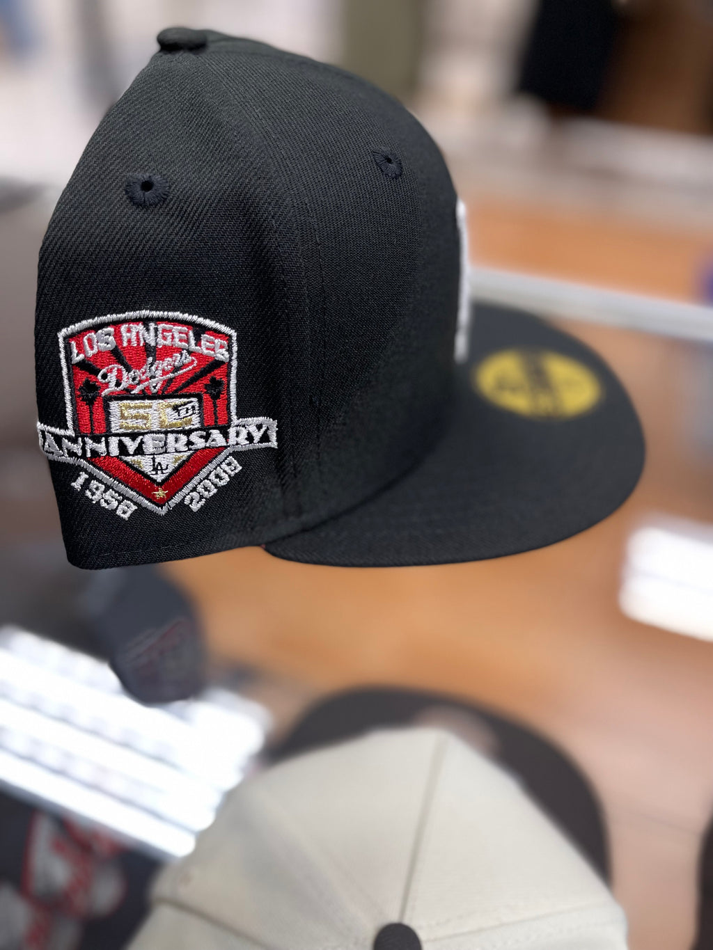 LA dodgers hat blk/red 7 5/8