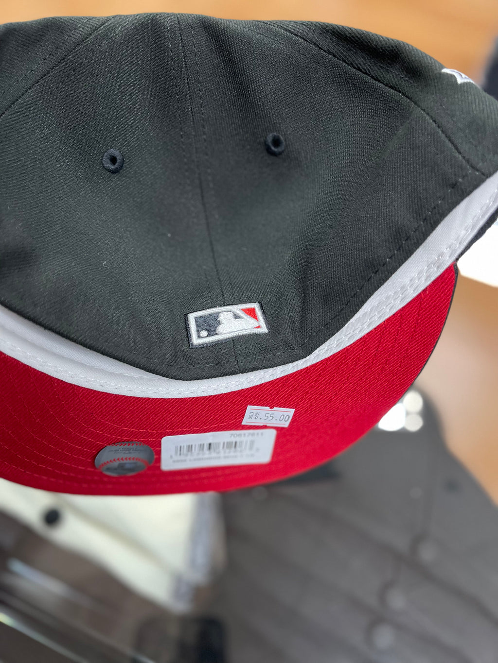 LA dodgers hat blk/red 7 1/2