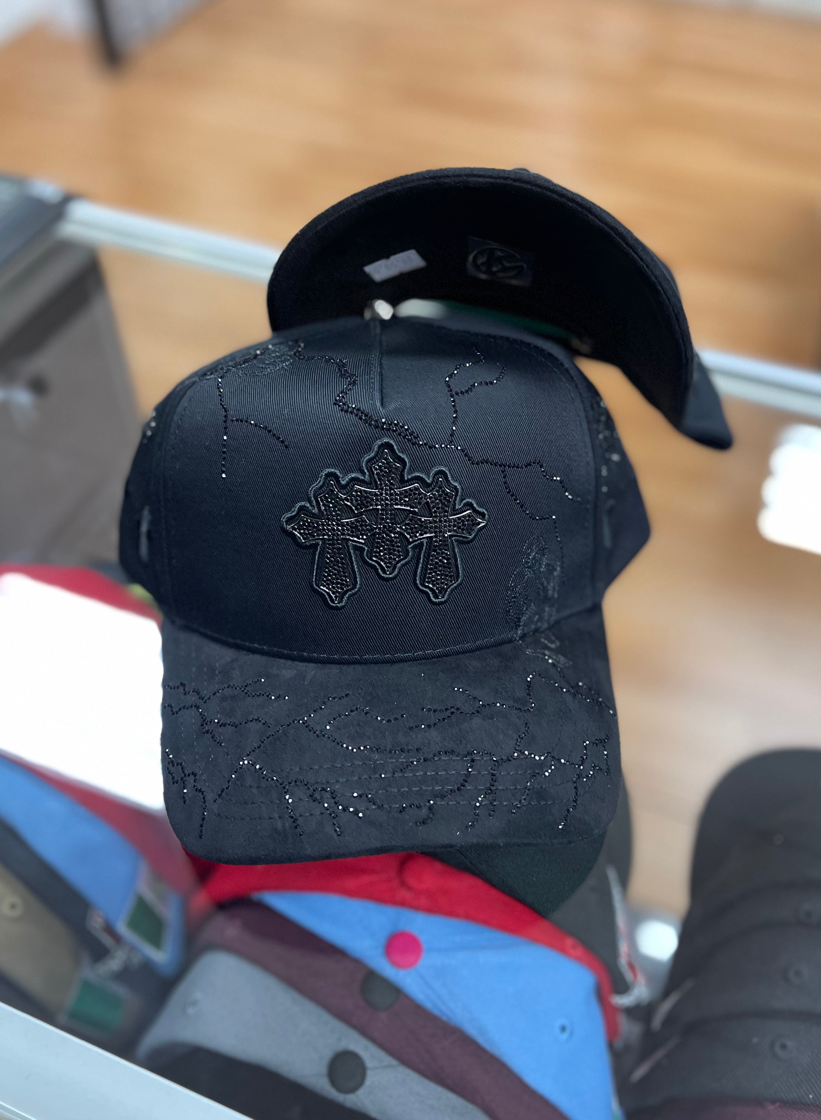 All black cross SnapBack