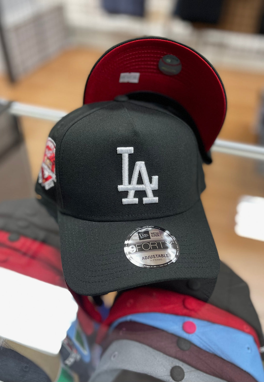 LA dodgers snapback red underbrim