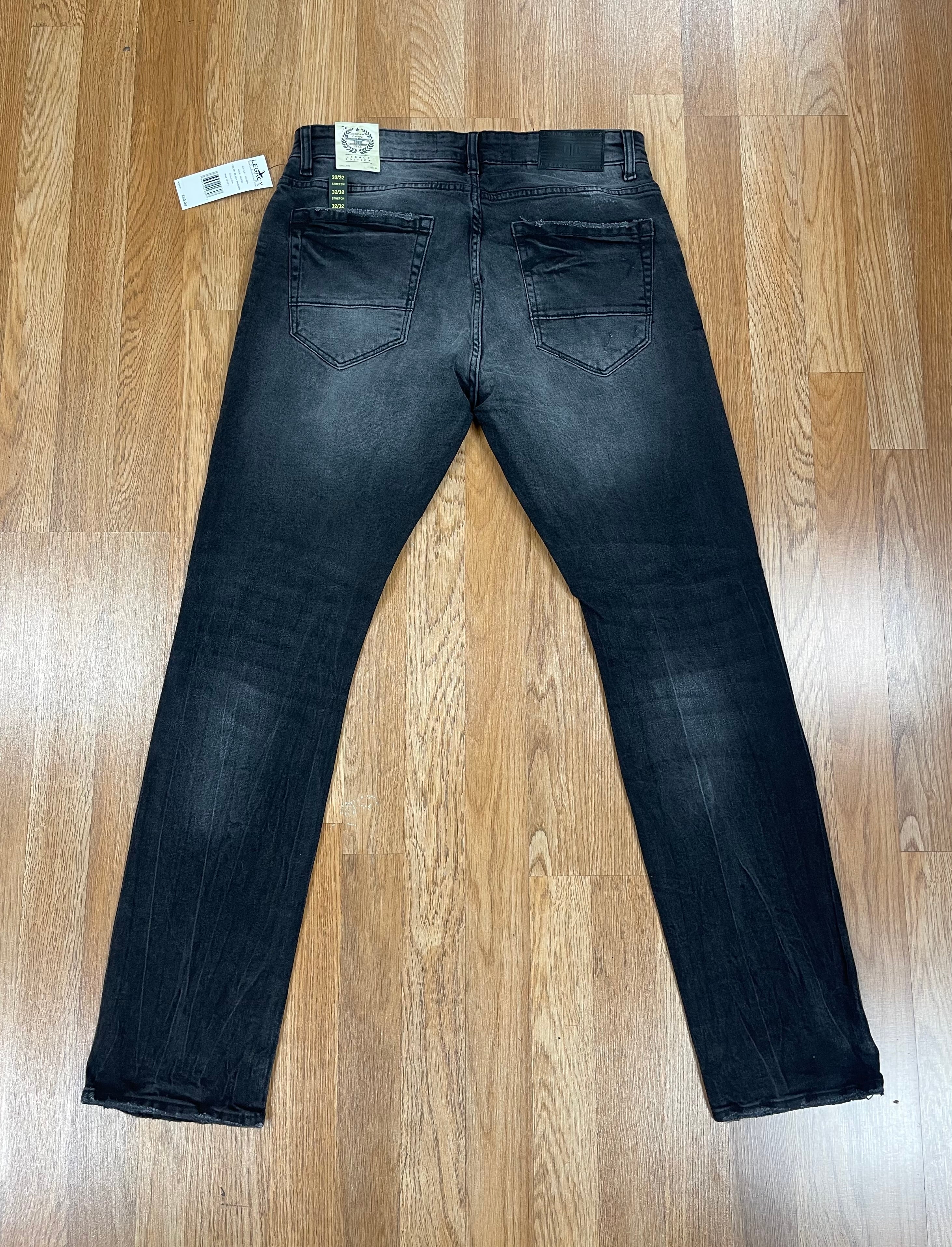 Jordan craig collins straight fit black shadow jeans