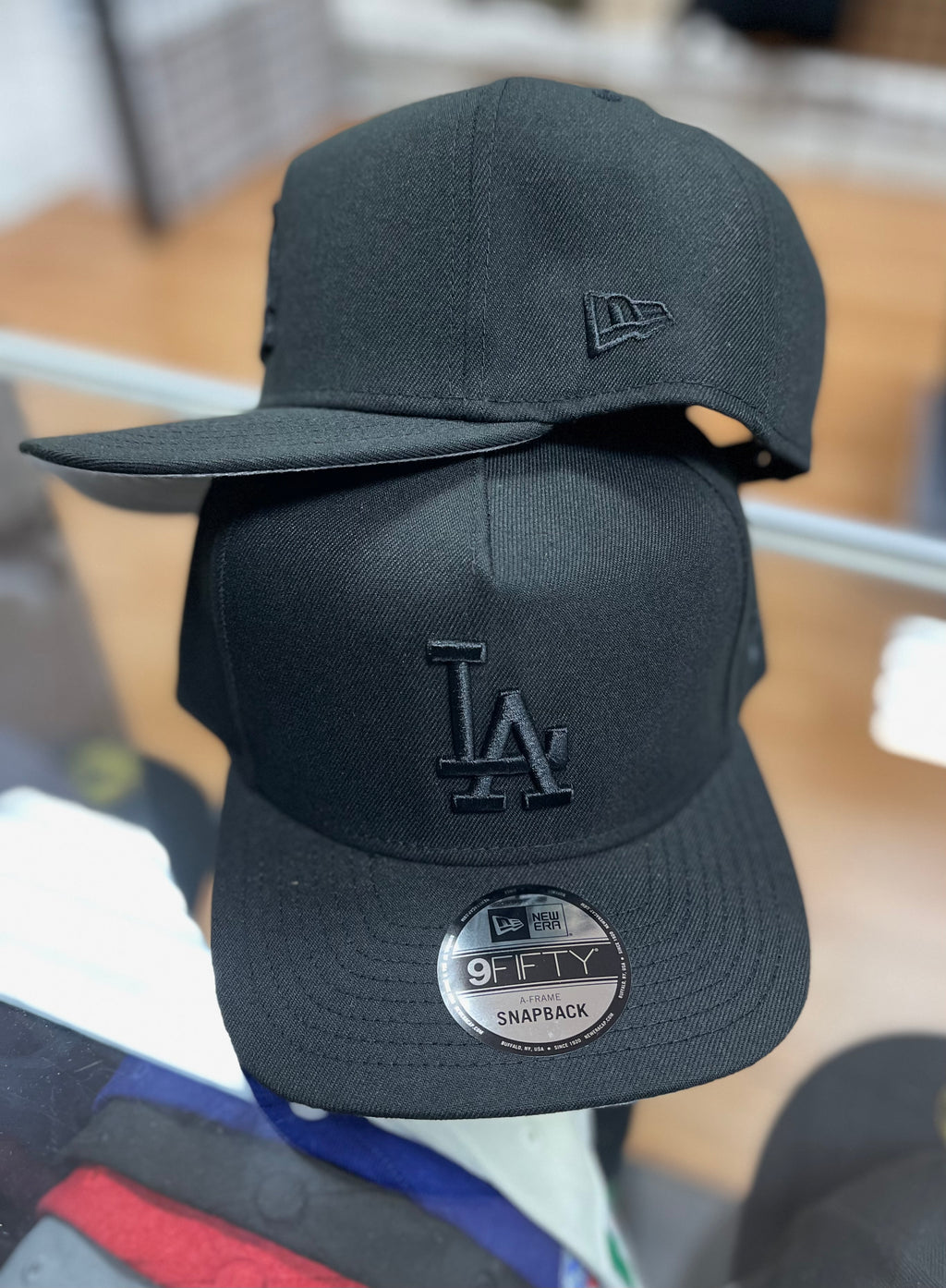 LA Dodgers all black SnapBack
