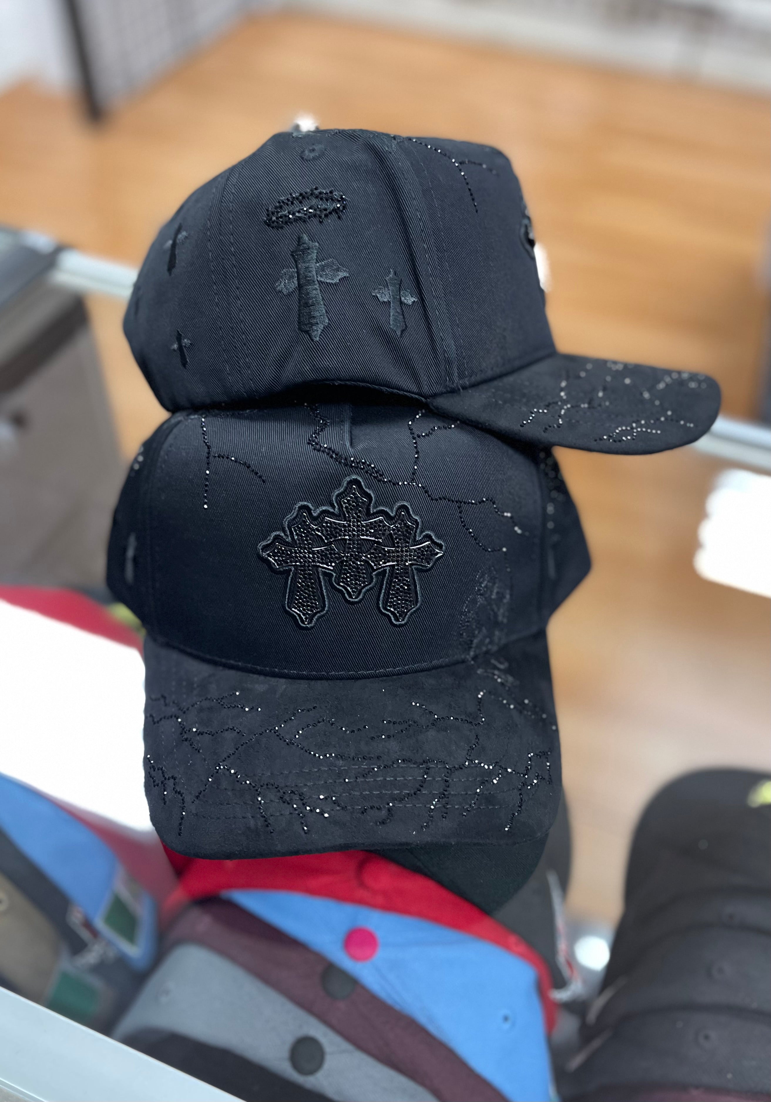 All black cross SnapBack