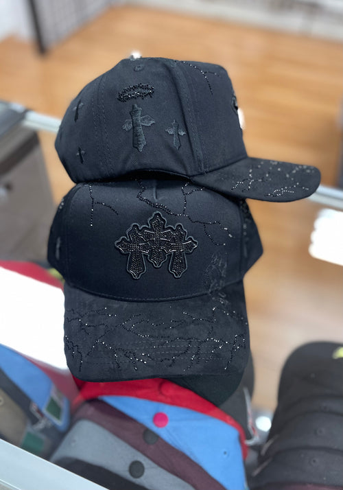 All black cross SnapBack