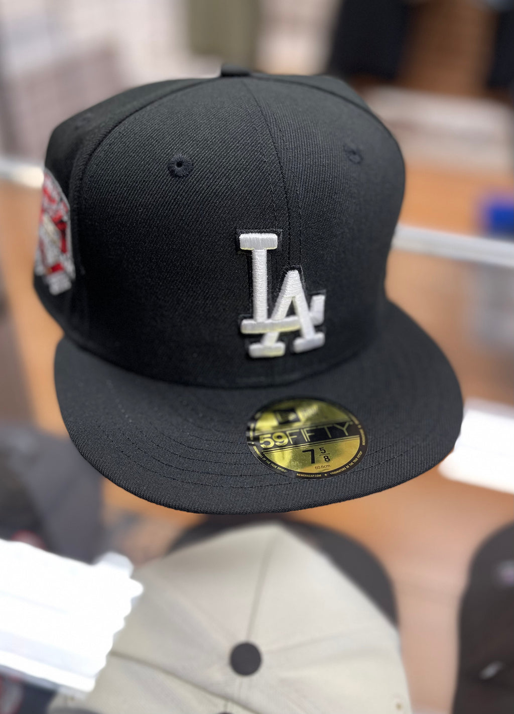 LA dodgers hat blk/red 7 5/8