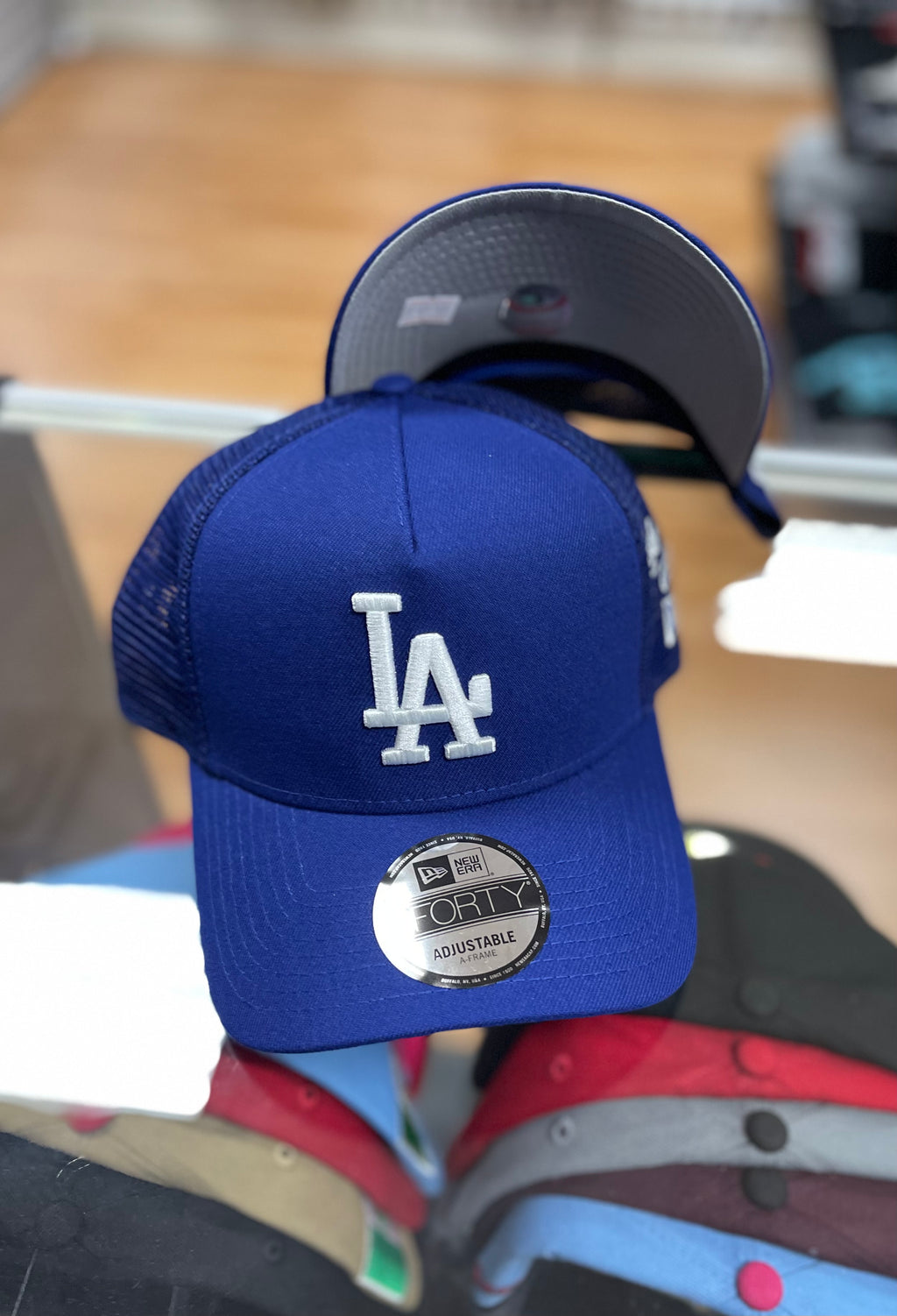 LA dodgers trucker snapback blue