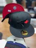 Blue jays exclusive Blk/red fitted hat