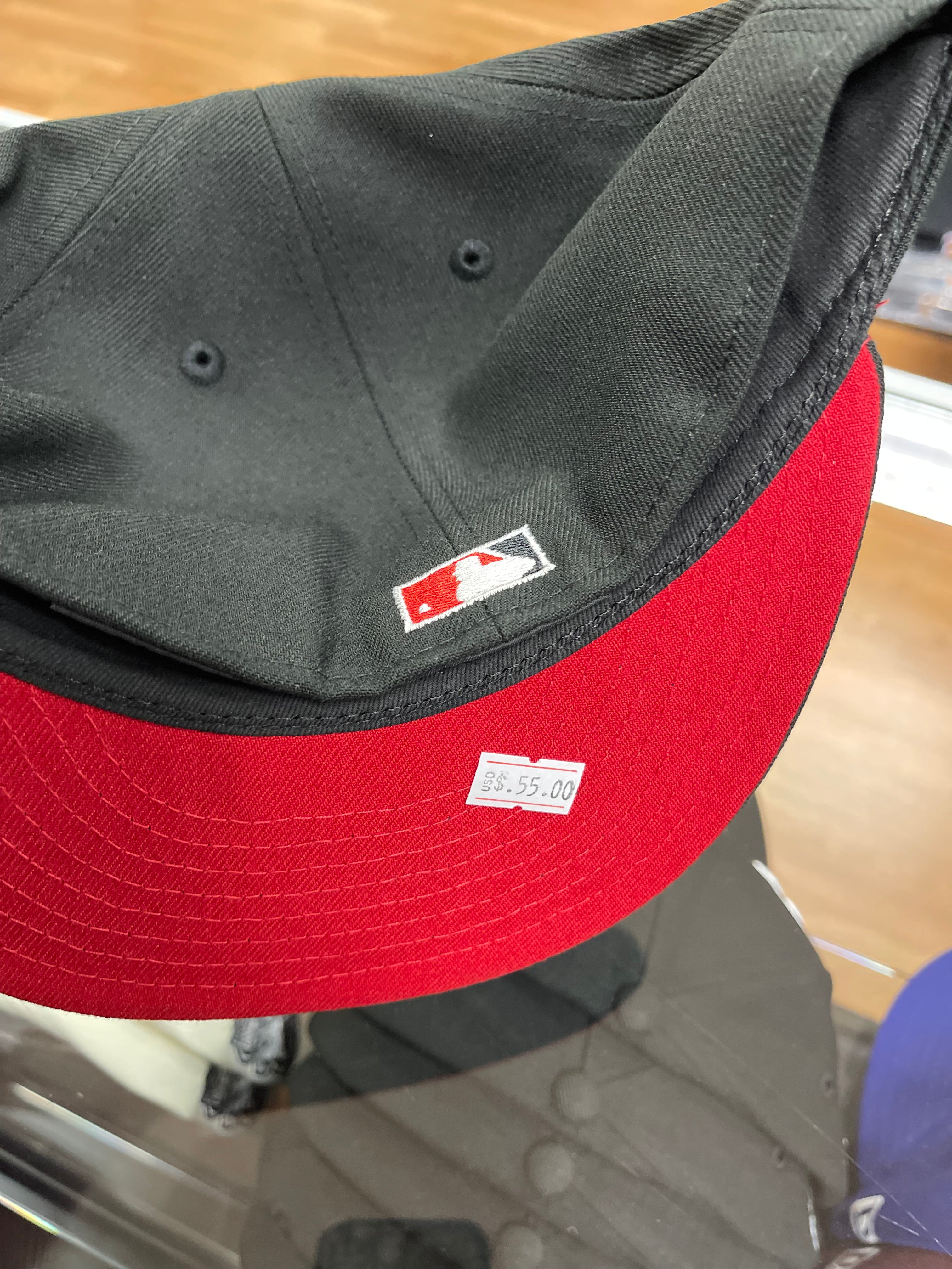 LA dodgers hat blk/red 7 5/8