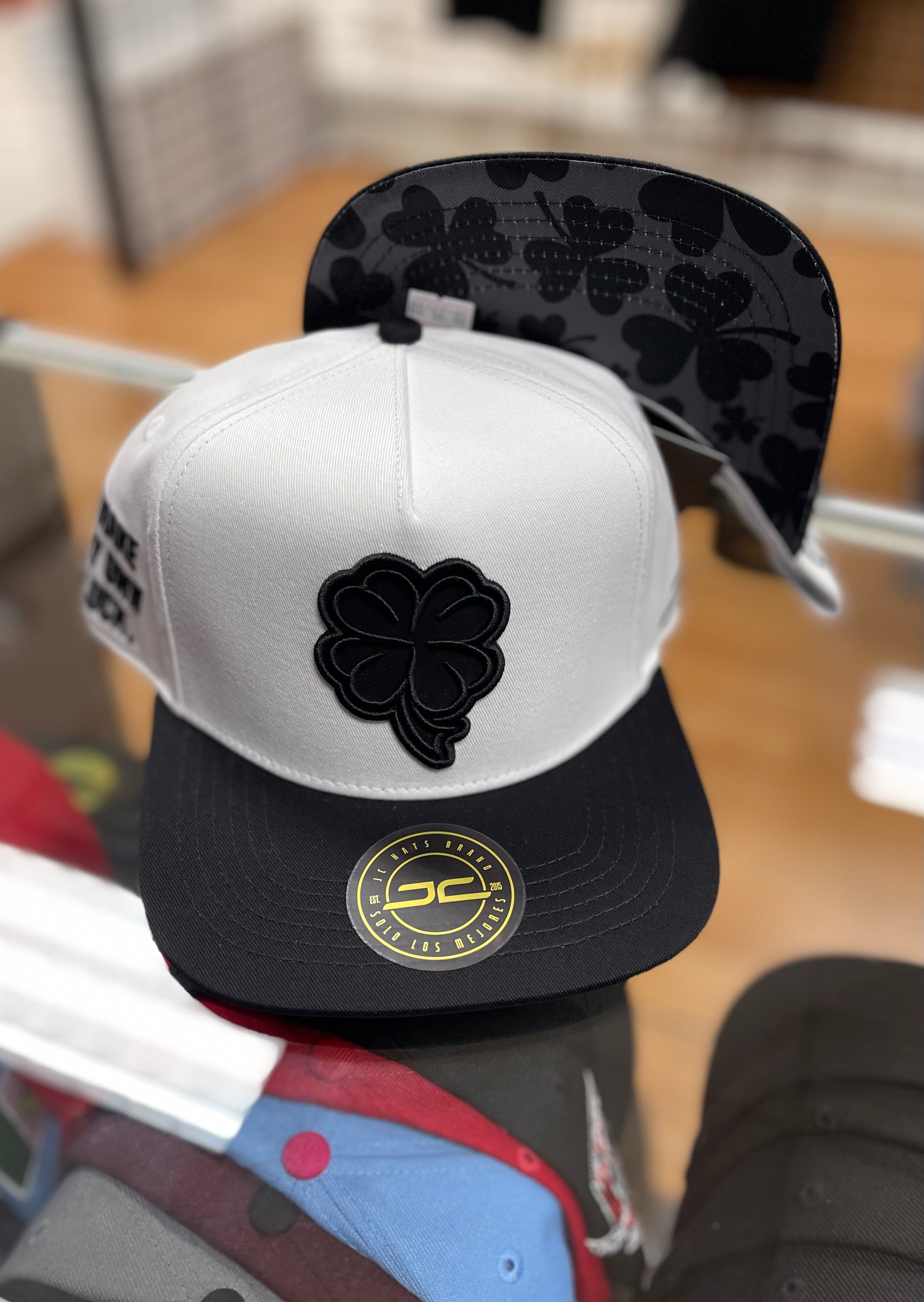 Clover JC Hats white/black