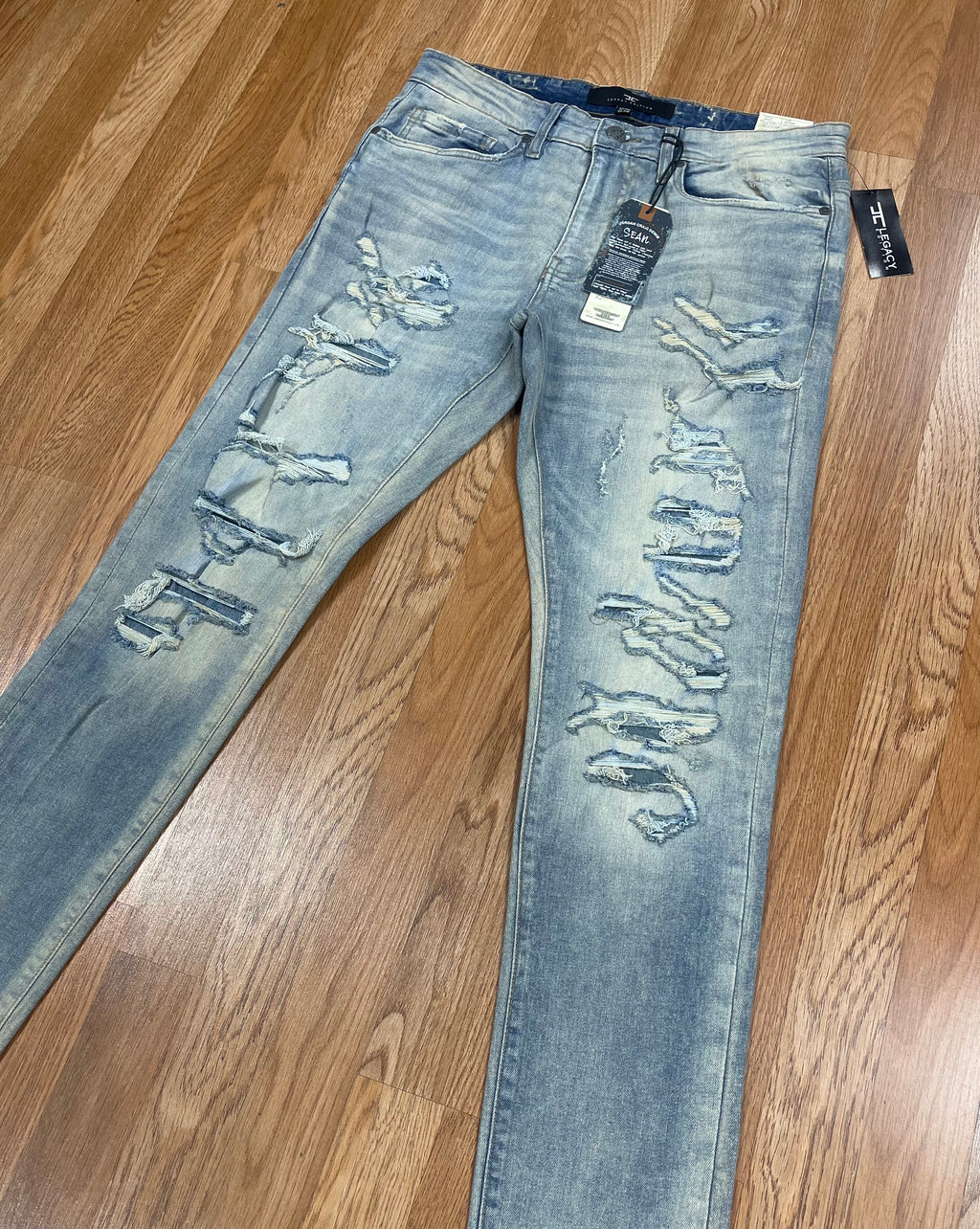 Jordan craig sean slim fit jeans antique wash w shreds