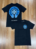 Money dept old english blue