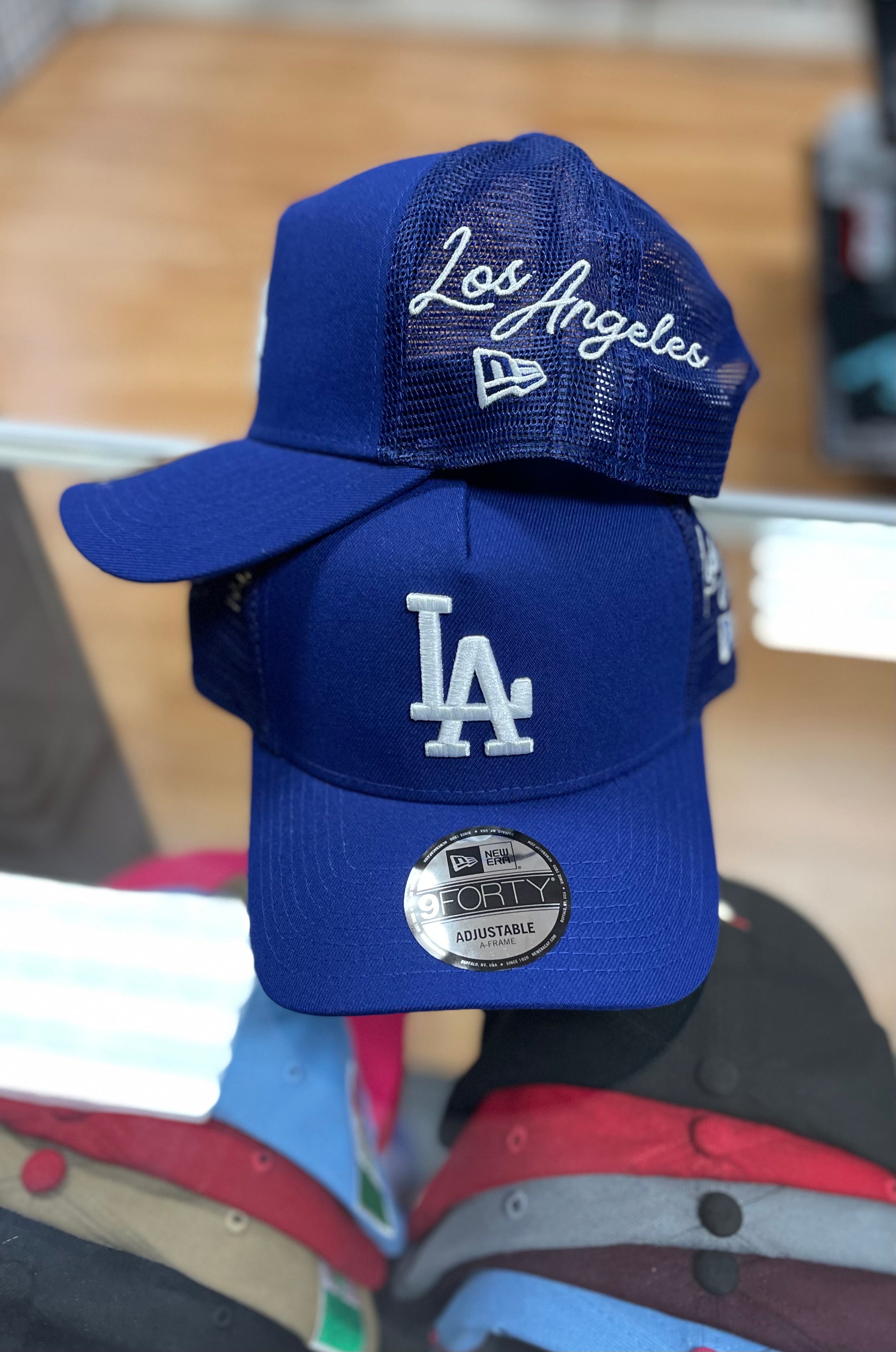 LA dodgers trucker snapback blue