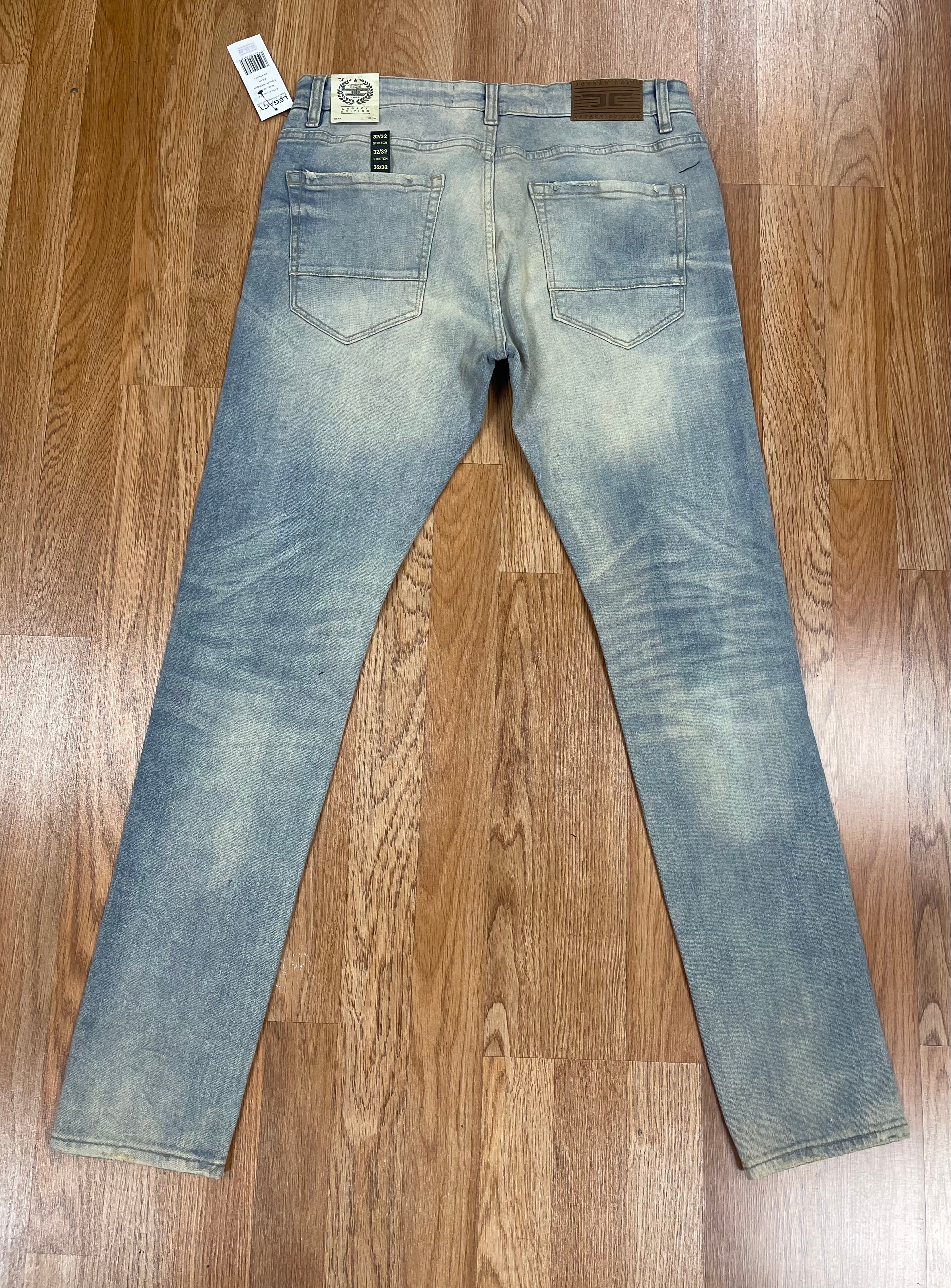 Jordan craig sean slim fit jeans antique wash w shreds