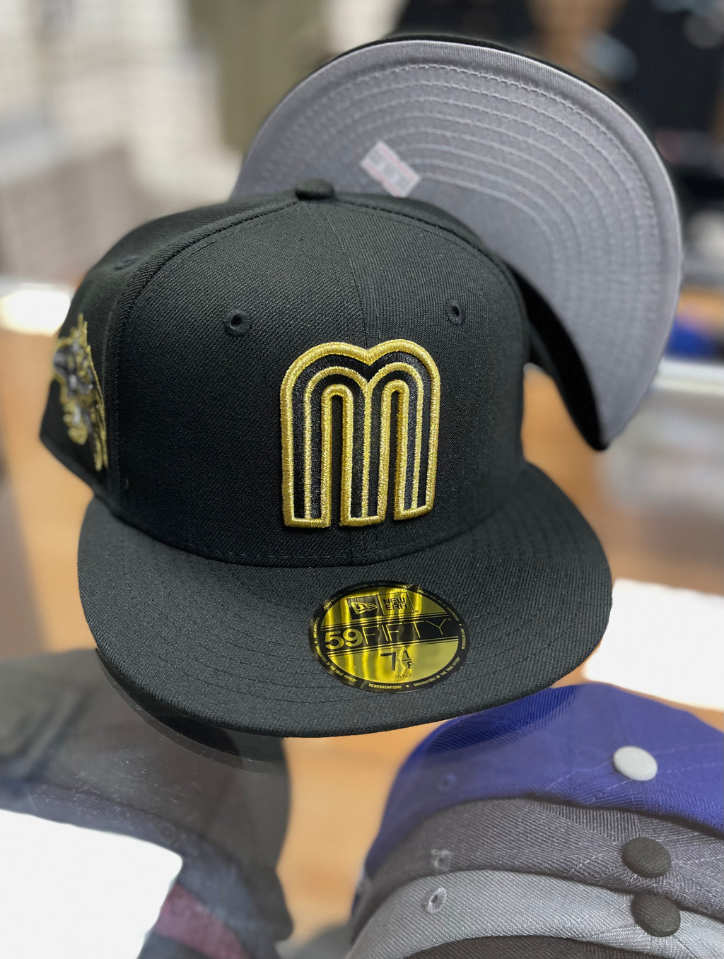 Mexico fitted hat aguila side patch