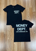 Kids money dept blk/wht tee