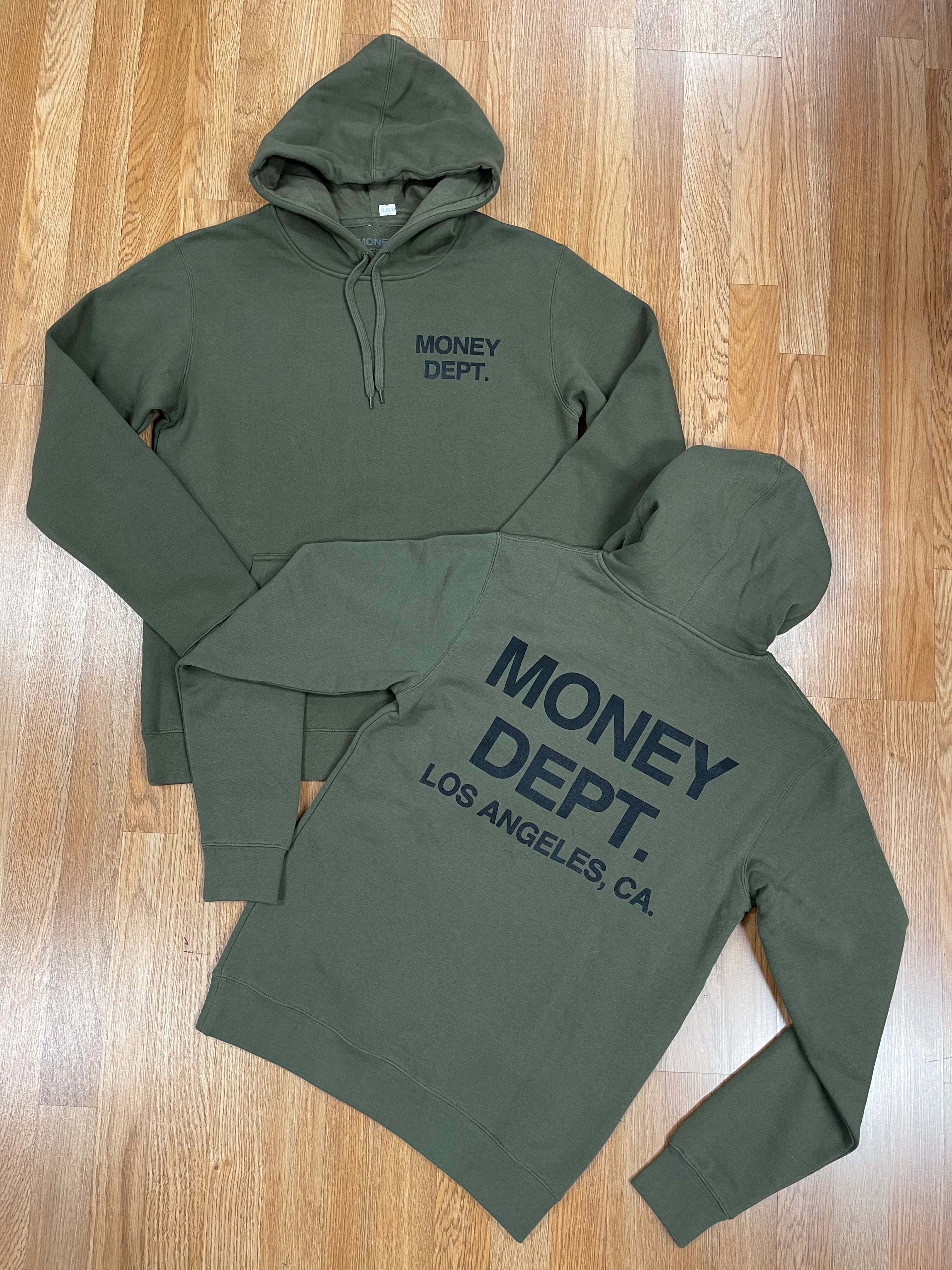 Money dept olive/black hoodie