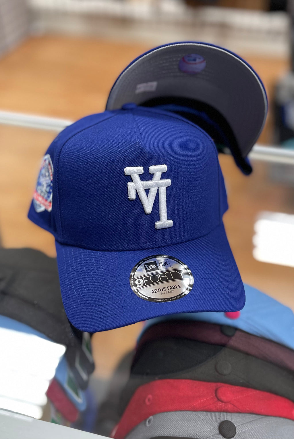 Upside down LA SnapBack blue