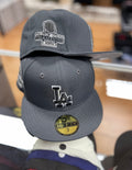 LA dodgers gray fitted hat W world series patch