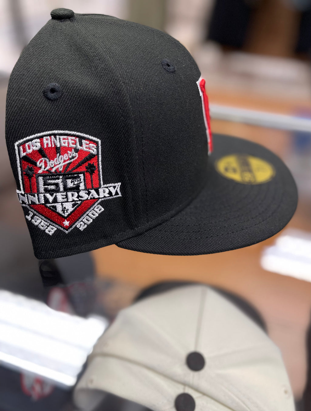 LA dodgers hat blk/red 7 1/2