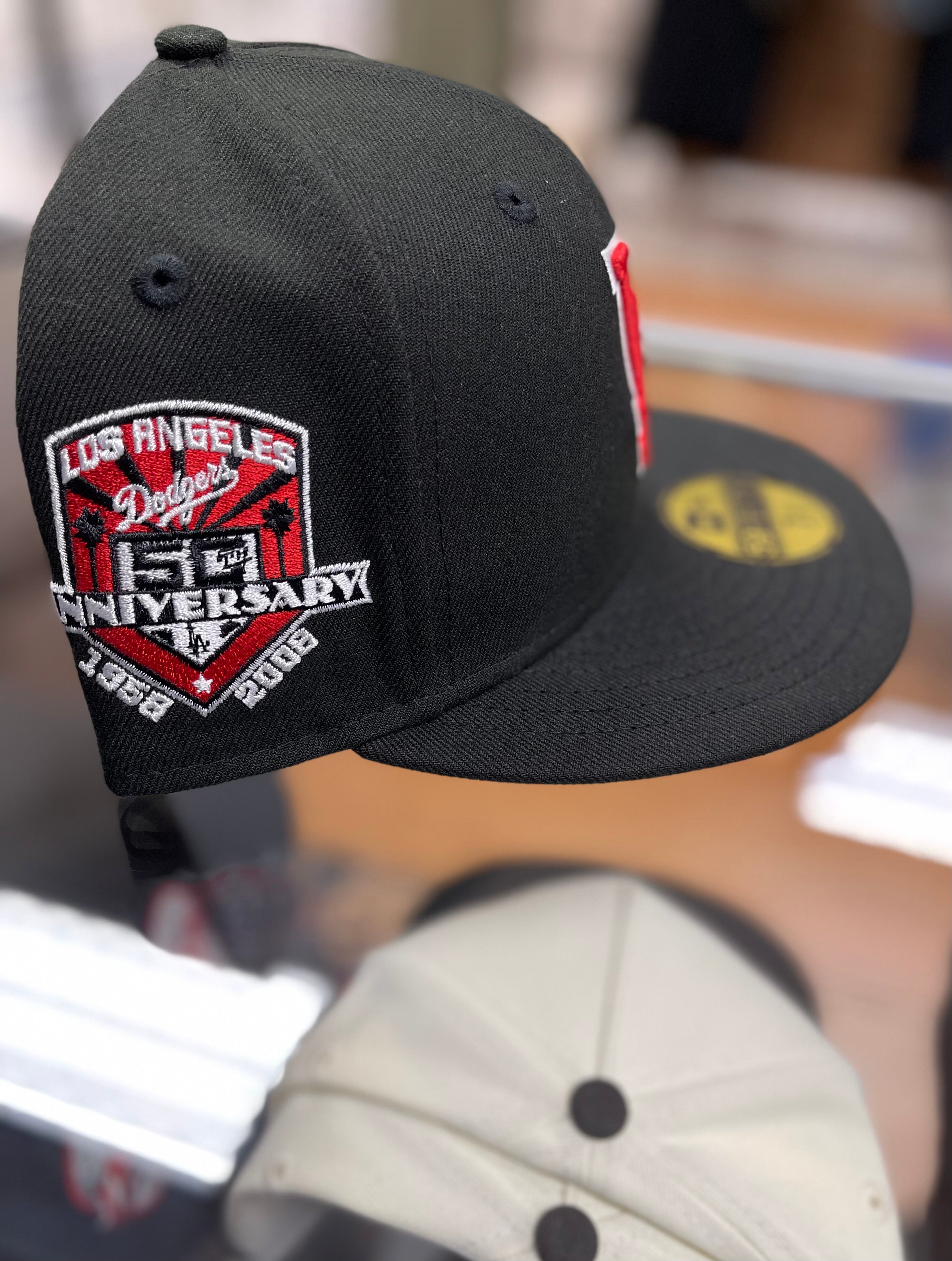LA dodgers hat blk/red 7 1/2